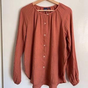 Gap Crinkle Gauze Blouse